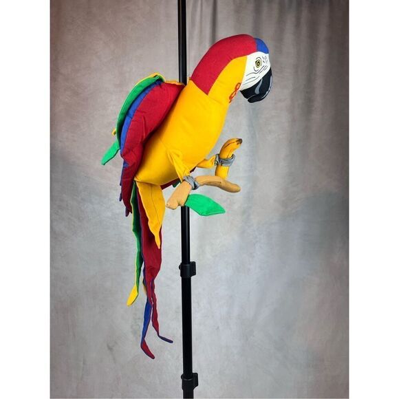 Vintage 1990s Large Stuffed Parrot Macaw Tropical Hawaii - Picture 5 of 9